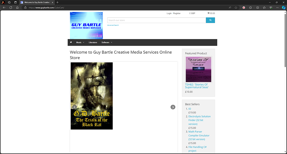 Image of and link to Guy Bartle Creative Media Services Online Storefront